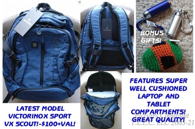 全新 Victorinox VX Sport Scout Utility 便携式电脑 背包 带平板电脑-口袋 — 第 1/4 张图片