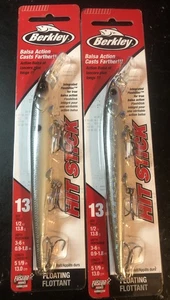 (2) Berkley Hit Stick Jerkbait Größe 13 Zander Barschköder 2 Farben - Bild 1 von 3