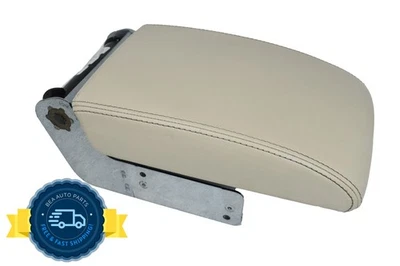 Volkswagen Tiguan 2009-2017 consola central cuero beige tapa reposabrazos deslizante OEM Foto 1 de 4