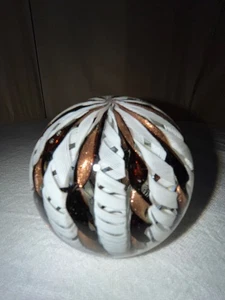 Pisapapeles italiano de cristal artístico de Murano Latticino-MCM-combo de colores inusuales-de colección - Imagen 1 de 8