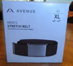 Neu im Karton - Avenue Golf SCHWARZER STRETCH GEFLOCHTENER GÜRTEL MIT SILBERFARBENER SCHNALLE HERREN XL - Bild 1 von 3