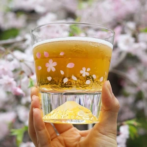Edo glass, rock glass | Cold sensation Cherry blossom dance Mt. - Picture 1 of 9