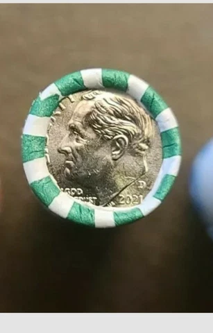 2021 D Roosevelt Dime BU NEW rolls Release (1 roll) W@W Cover