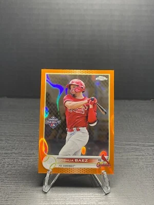 2022 Topps Pro Debut Joshua Baez Orange Lava Refractor /25 - Image 1 of 2