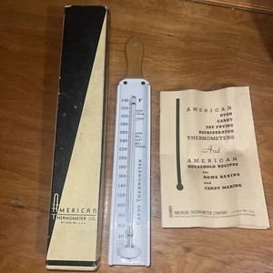 Termometro caramelle vintage metallo bianco smalto caramelle libretto misuratore temperatura - Foto 1 di 5