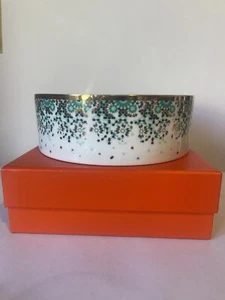 JHH Silsal Mirror Cylinder Ceramic Dish Bowl UAE Emerald And Gold Boxed - Picture 1 of 7