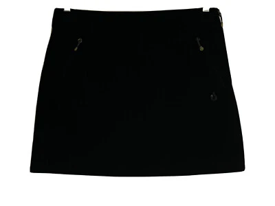Isis Soft Shell Fleece Lined Skirt Women Size 6 Black Mini Warm Zip Pockets - Image 1 of 4