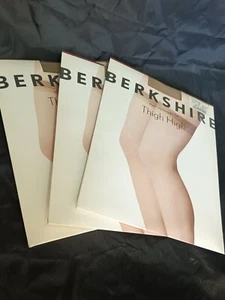 Thigh High Berkshire Sheer Leg Invisible Toe NEW A-B City Beige 1590 Lot Of 3 - Picture 1 of 3