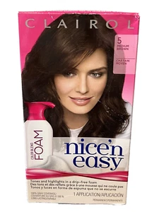 Clairol Nice 'n Easy Color Blend Foam, 5 Medium Brown, Permanent (1 Box) NOS - Picture 1 of 3