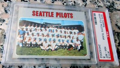 SEATTLE PILOTS TEAM 1970 Topps PSA 8 Casi Como Nuevo - Como Nuevo SP RARO Piniella Harper 🔥 Foto 1 de 4