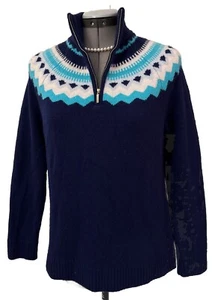 vineyard vines Fair Isle 1/4 Zip Pullover Swearer Wool/ Cashmere Sz S Chest 36” - Picture 1 of 10