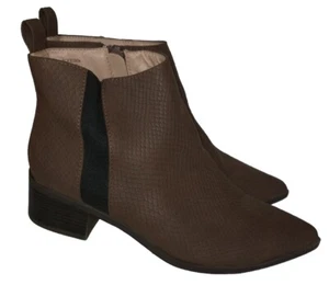 Kenneth Cole Reaction Re-Buckle Ankle Women Boots Brown Side Zip Suede Size 8 - Picture 1 of 7