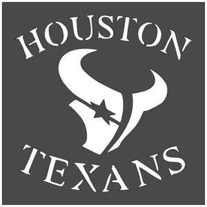 12"x12" Clear Plastic Stencil - Texans (SC813)***** - Picture 1 of 2