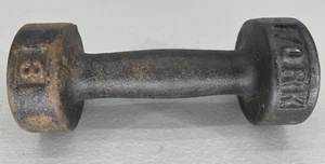 YORK Dumbbell 3 Pound Roundhead First Generation USA Vintage - Picture 1 of 5