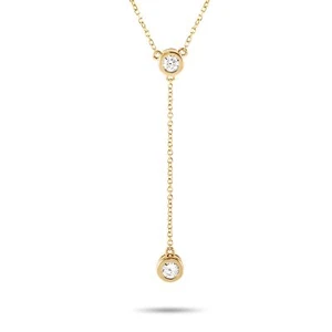 LB Exclusive 14K Gelbgold 0,20 Karat Diamant Halskette ANK-15788 - Bild 1 von 3