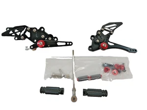 Black MGP Rear Set KAW Ninja 300 13-16 16230366 Alum Kit 51303-2500 Hot Bodies - Picture 1 of 7