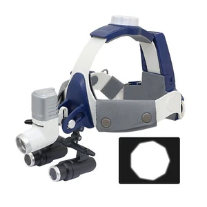 Faro LED dental 5W diadema médica específico ENT + 5,0X lupa dental - Imagen 1 de 10