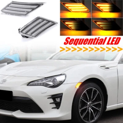 Indicador lateral LED negro luz marcadora lateral para Subaru BRZ Scion FR-S Toyota 86 Foto 1 de 4