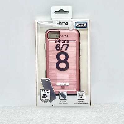 Funda de Carga Inalámbrica iHome Rosa Seda para iPhone 6+/7+/8+ Nueva Foto 1 de 4