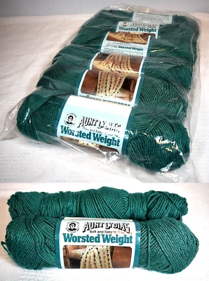 Worsted Weight Aunt Lydia's Yarn Color: #5216 Fir (Green) / Mothproof - 8 Skeins - Image 1 of 4