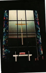 Glauben Nachtszene McCabe Methodistenkirche Bismarck Dakota 60er Vintage Postkarte - Bild 1 von 2