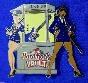 ORLANDO VAULT 2 SEXY TICKET OFFICE SECURITY POLICE GIRLS Hard Rock Cafe PIN LE - Picture 1 of 1