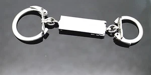 GIFT IDEA! ART DECO  STYLE HIGHLY POLISHED KEY CHAIN STERLING SILVER MADE IN USA - Bild 1 von 4