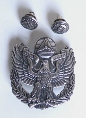 Prendedor insignia patrulla aérea civil de la Fuerza Aérea de los Estados Unidos Eagle y 2 PIN pequeños militares Eagle de los Estados Unidos Foto 1 de 4