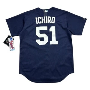 DEADSTOCK VTG 00s MLB ICHIRO SUZUKI #51 SEATTLE MARINERS MAJESTIC JERSEY Sz M - Picture 1 of 7
