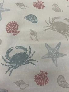 Studio G (Clarke & Clarke) Offshore Pastel Curtain Fabric 100% Cotton - Remnant - Picture 1 of 9