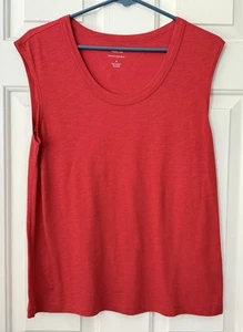 banana republic Damen Gr. S Rot Rundhals Ärmellos Top Bluse - Bild 1 von 14