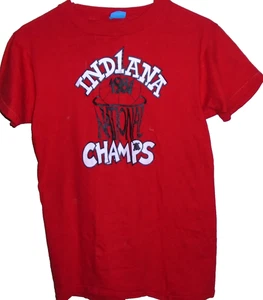 T-shirt vintage 1981 Indiana Hoosiers campionato di basket adatta a MED - Foto 1 di 2