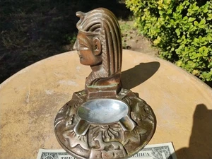 Cenicero de metal vintage egipcio faraón - Imagen 1 de 17