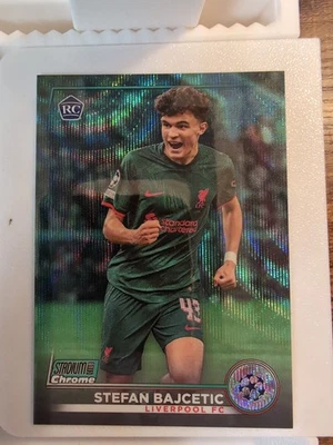 2022-23 Topps Stadium Club Chrome UEFA Club Competitions Stefan Bajcetic RC /275 - Image 1 of 2