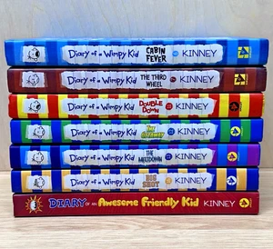 Diary of a Wimpy Kid Books Lot – Vols 6, 7, 11–13, 16 + Awesome Friendly Kid - Picture 1 of 18