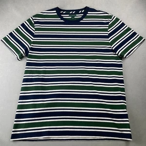 J. Crew Always T Shirt Herren L marine grün weiß gestreift Kurzarm Baumwolle Freizeit - Bild 1 von 6