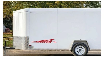 (2) Красные наклейки в полоску с акцентом на автофургоны прицепы грузовики лодки 25 дюймов x 4 дюйма - Изображение 1 из 2