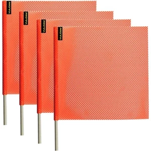 Safety Flag with Dowel - Bright Orange - Jersey Mesh Construction - 18 Inch x... - Picture 1 of 8