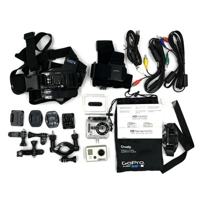 Original Complete GoPro HD HERO 1 Camcorder - Rare w/ Chest & Helmet Mounts - Image 1 of 4