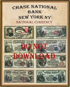 Poster Chase National Bank New York NY 1864-1928 16" X 20" - Picture 1 of 1