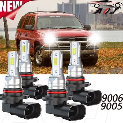 9005+9006 LED headlamp Hi/Lo beam Bright White For Chevrolet Sonora 2000-2006 - Изображение 1 из 4