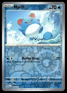 Marill 44/193 Pokemon Card Paldea Evolved Common 70 HP Rev Holo LP G2 - Picture 1 of 2