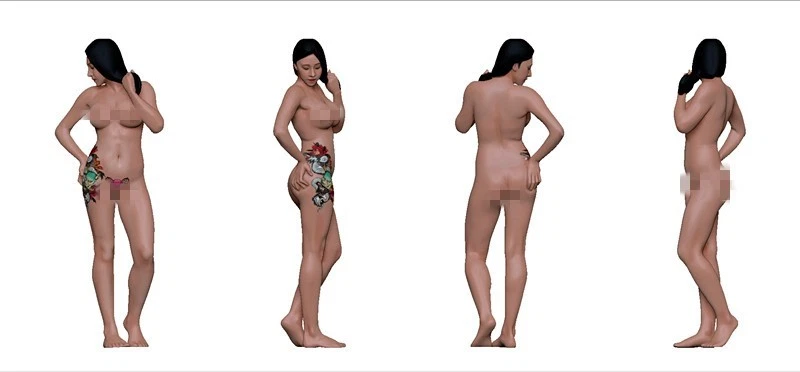 Resin Diorama 1/24 Flower Tattoo Beauty Miniature Figurine Doll Toys Scene Props - Image 1 of 1