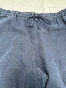 Seasalt Cornwall Women's Navy Blue Linen Trousers Size UK 20 - Picture 1 of 5