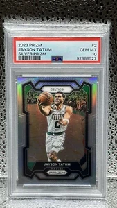 2023 prigione Jayson Tatum argento prizm 2 PSA gemma Mint 10 - Foto 1 di 2