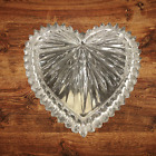 Crystal  Heart Jewelry Trinket Box Elegant 4.25X4.25? Gift -Full Lead