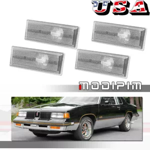 Luces marcadoras laterales delanteras + traseras izquierda/derecha transparentes para 81-88 Oldsmobile Cutlass 442 - Imagen 1 de 8