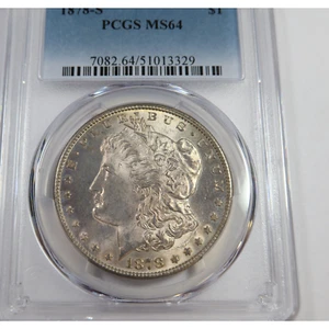 1878 S PCGS MS64 - Silver Morgan Dollar $1 US Coin #54034A - Picture 1 of 4