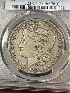 PCGS F12 1895 S MORGAN DOLLAR GREAT EYE APPEAL PERFECT COLOR - Picture 1 of 3
