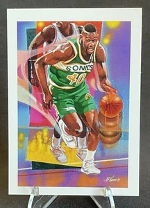 SHAWN KEMP🔥1991-92 NBA Hoops - Ben Vann Illustration 💎MT💯 SP SUPERSONICS🏀 - Picture 1 of 2